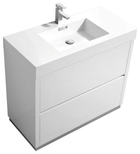 Free Standing Modern Bathroom Vanity, 40 Bathroom Vanity Without Sink