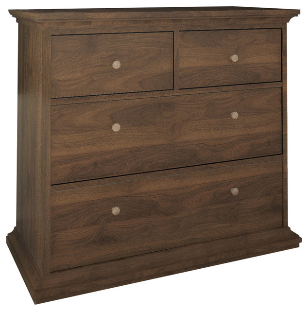 Tvilum Sonoma 4 Drawer Chest In Walnut Transitional Dressers