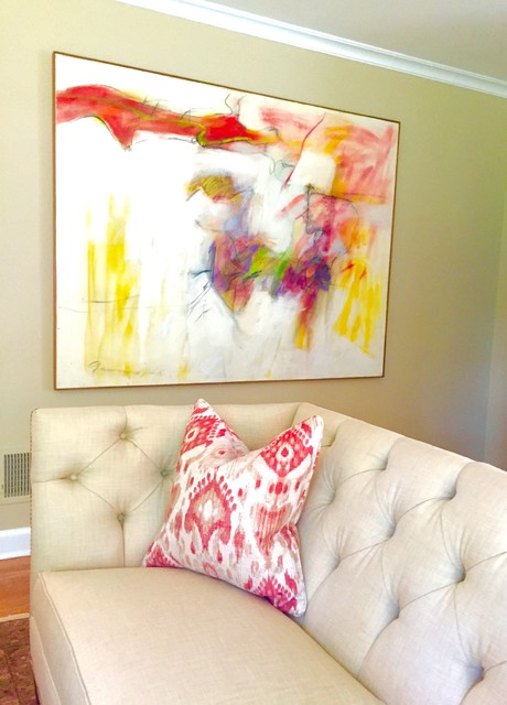 Small Space Drama eclectic-living-room