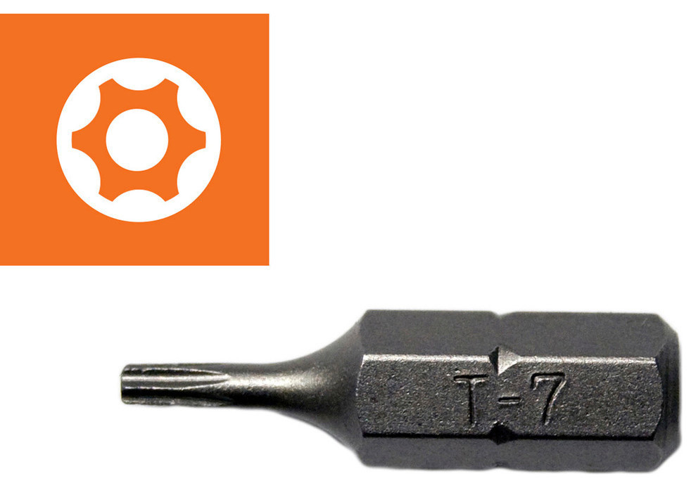 S2 Steel Security Star Bit, T7 x 1" Industrial Power Tools by