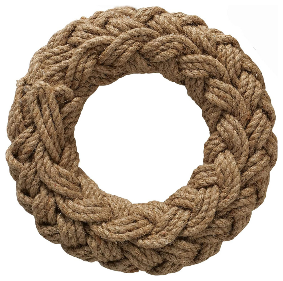 Jute Braided Rope Wreath Beach Style Wreaths And Garlands by