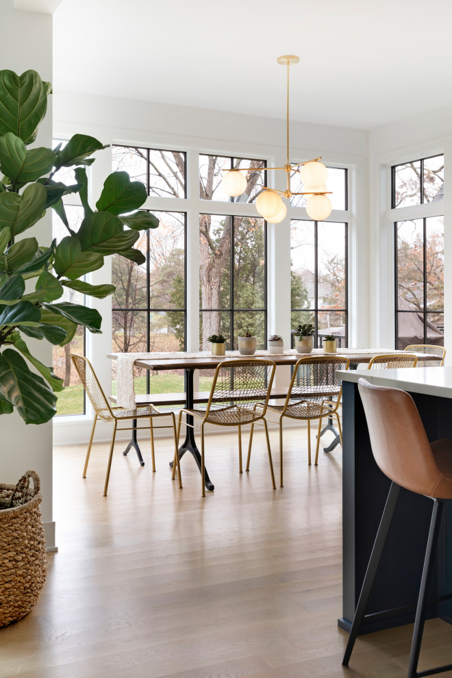 Transitional dining room in Minneapolis.