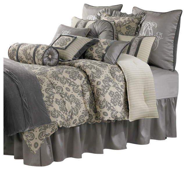 Luxury Kerrington Super King Bedding Set Traditional Bedskirts by