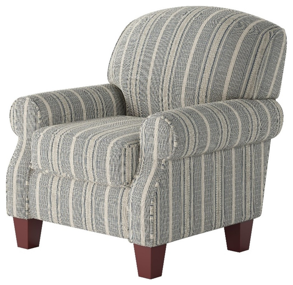 Southern Home Furnishings Polypropylene Farmhouse Indigo Accent Chair