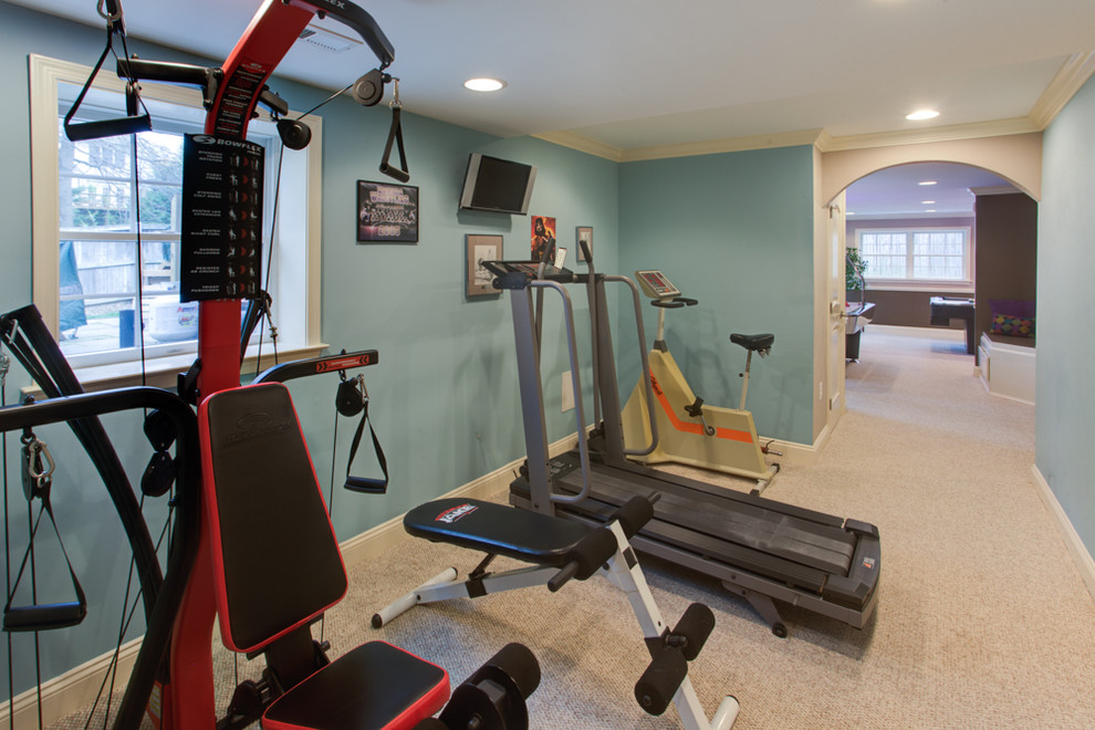 This is an example of a traditional home gym in DC Metro.