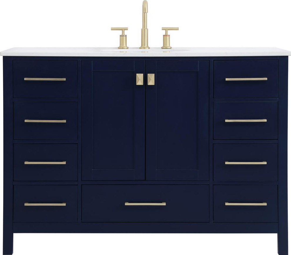 Bathroom Vanity Sink Traditional Antique Single Gold Blue Black Transitional Bathroom