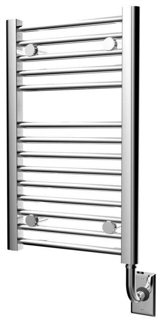 ICO Bath Savoy Hardwired Electric Towel Warmer - Round Bar, 15.5 Inch x ...
