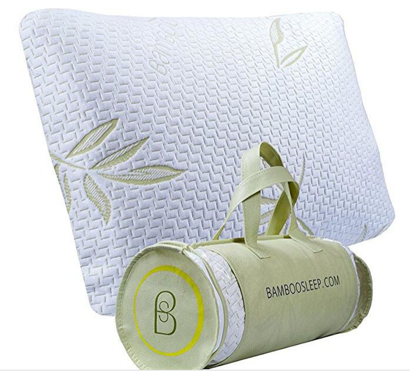 Bluff City Bedding, Luxury King Bamboo Comfort Memory Foam Pillow, Set of 2