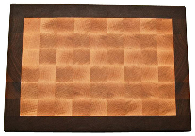 End Grain Maple With Walnut Cutting Border Traditional End Grain Maple With Walnut Cutting Border