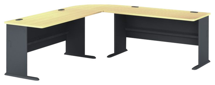Bush Business Furniture Series A 3-Piece L-Shape Computer Desk in Beech