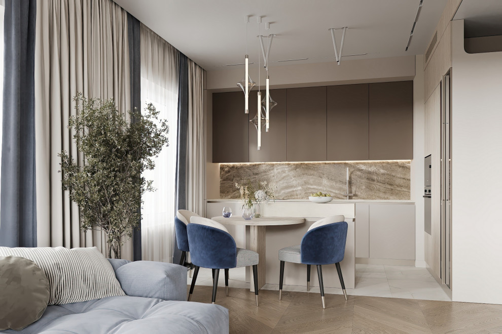 Дизайн и ремонт квартиры в ЖК Большая семерка - Сочный синий