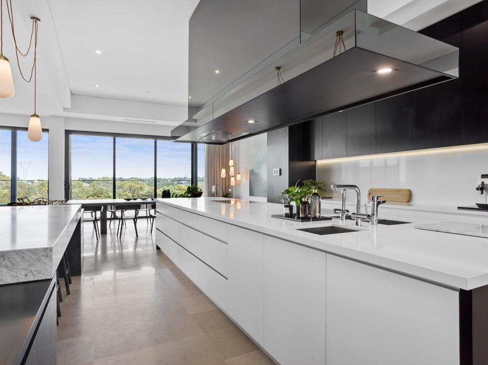 Contemporary kitchen in Perth.
