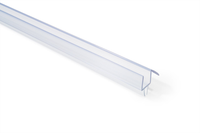 Frameless Shower Door Bottom Sweep w/ Drip Rail for 3/8" Glass, Clear