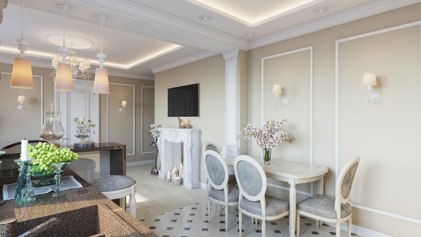 Гостиная в нео классике