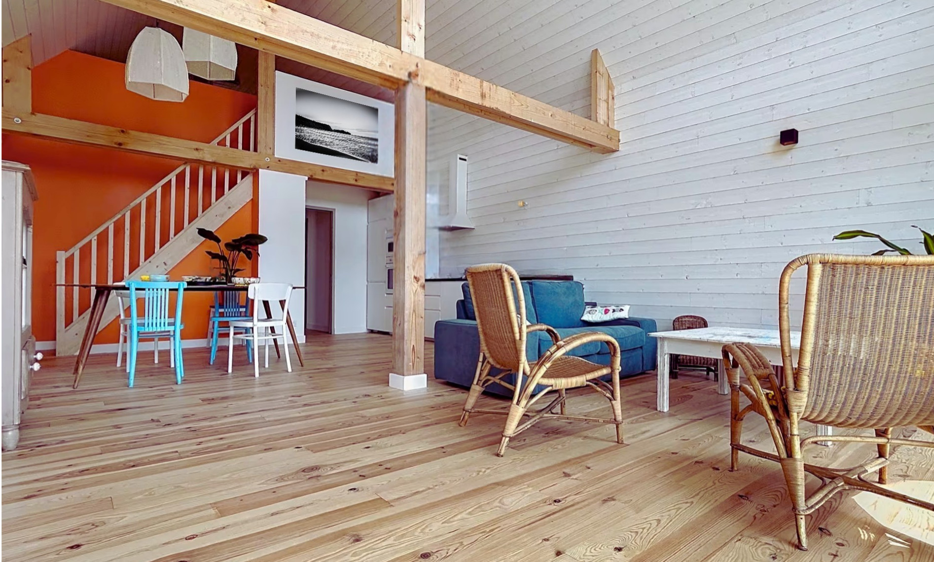 Maison en bois bord de mer