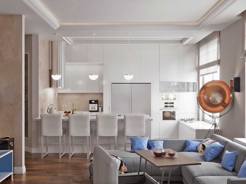 Зона кухни (вид из столовой)