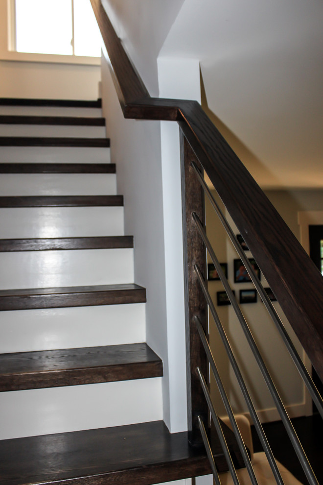39_Light and Open Wooden & Horizontal Stainless Steel System, Vienna VA 22180