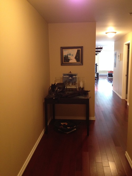 Downtown Montreal Condo Entry, Hall & Living Room Downtown Montreal Condo Entry, Hall & Living Room