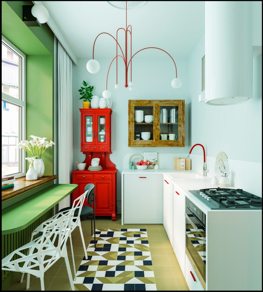 Кухня с буфетом в сталинке