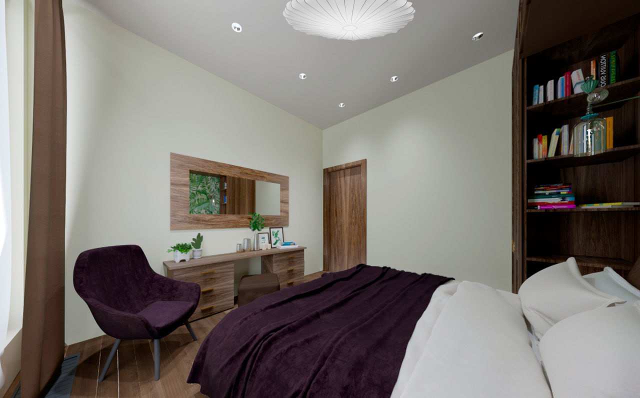 Дизайн интерьера в квартире (ЖК Охтапарк)