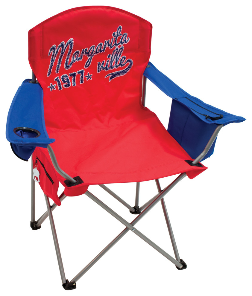 Margaritaville Quad Chair, 1977, Red/Blue Contemporary Outdoor