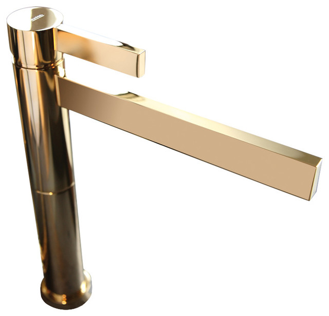 Caso Bathroom Faucet, Polished Gold, Without popup drain