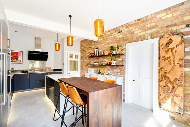 Modern, industrial chic eklektisk-koek