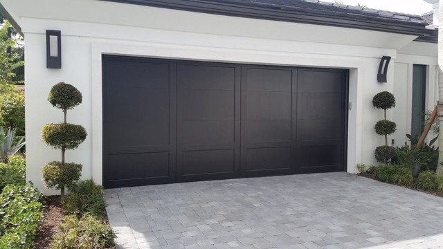 Eden Coast Custom Stained Garage Doors Traditional