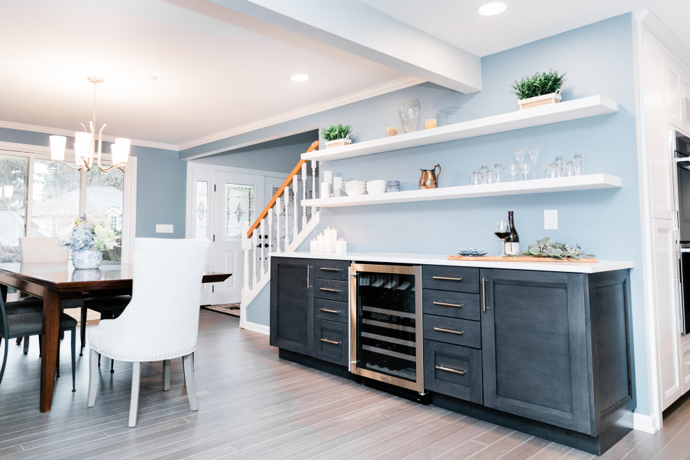 Inspiration for a transitional dining room remodel in Seattle