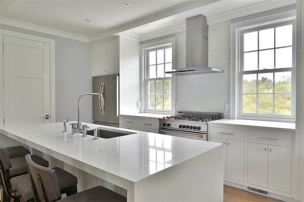 Transitional kitchen photo in Boston