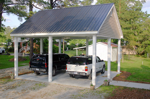 what are the dimensions  on a 2  car  carport  