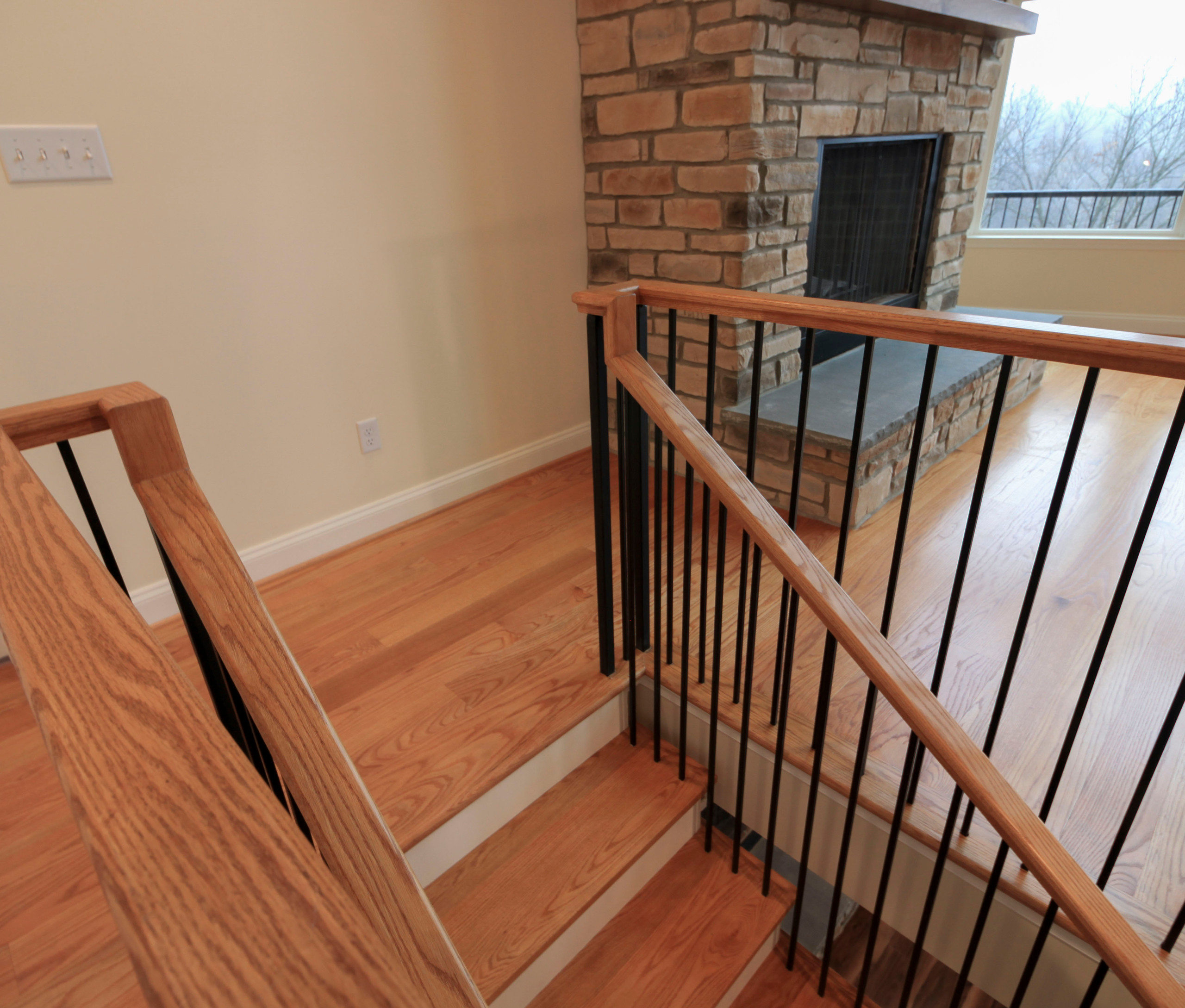 97_Airy Straight-Floating Staircase in Transitional-Mountain Home, Luray, VA 228