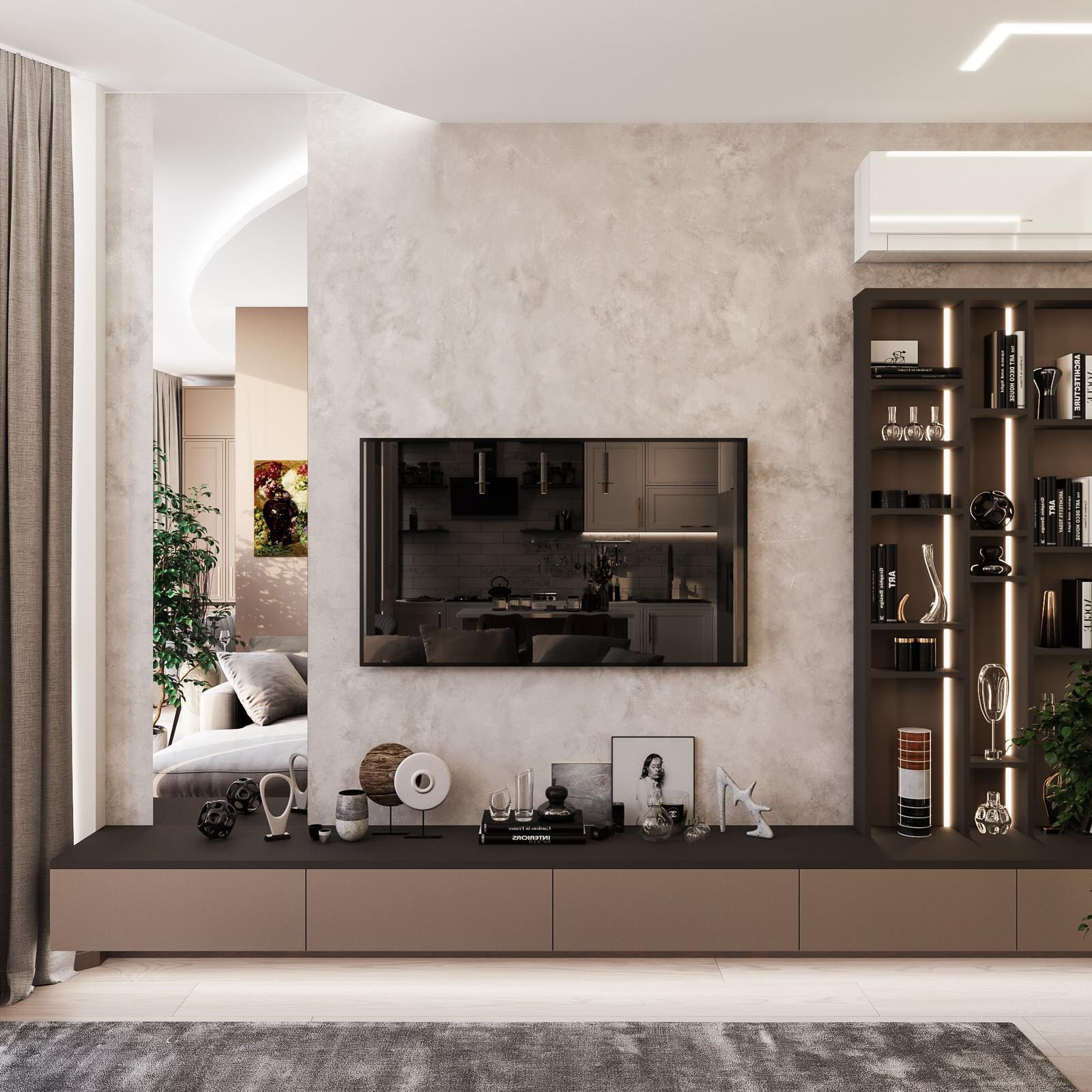 Дизайн кухни-гостиной