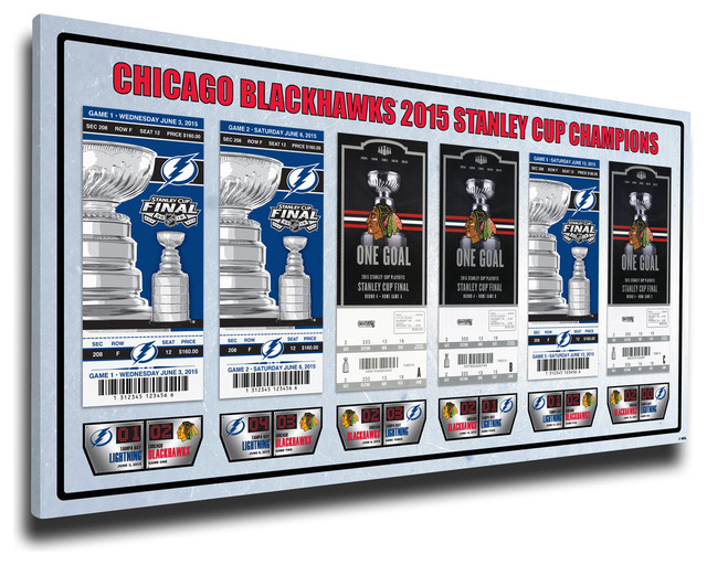 2015 NHL Stanley Cup Final Ticket to History Canvas Print, Chicago