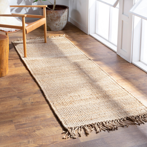 Surya Jute JUTE BLEACH 10' Round Rug Beach Style Area Rugs by