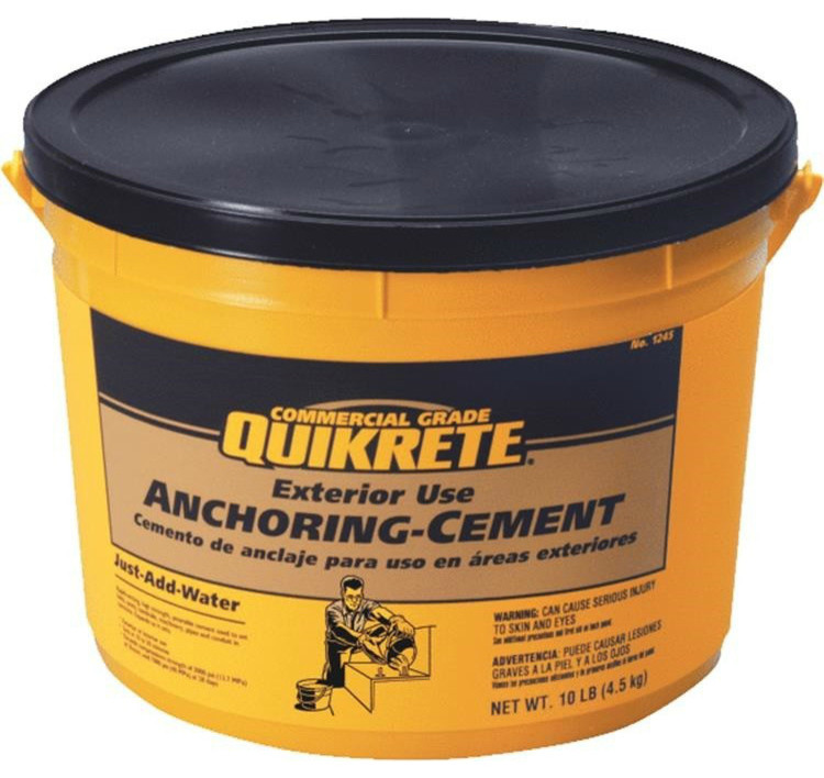 Quikrete® 124511 Commercial Grade Exterior Use AnchoringCement, 10 Lbs