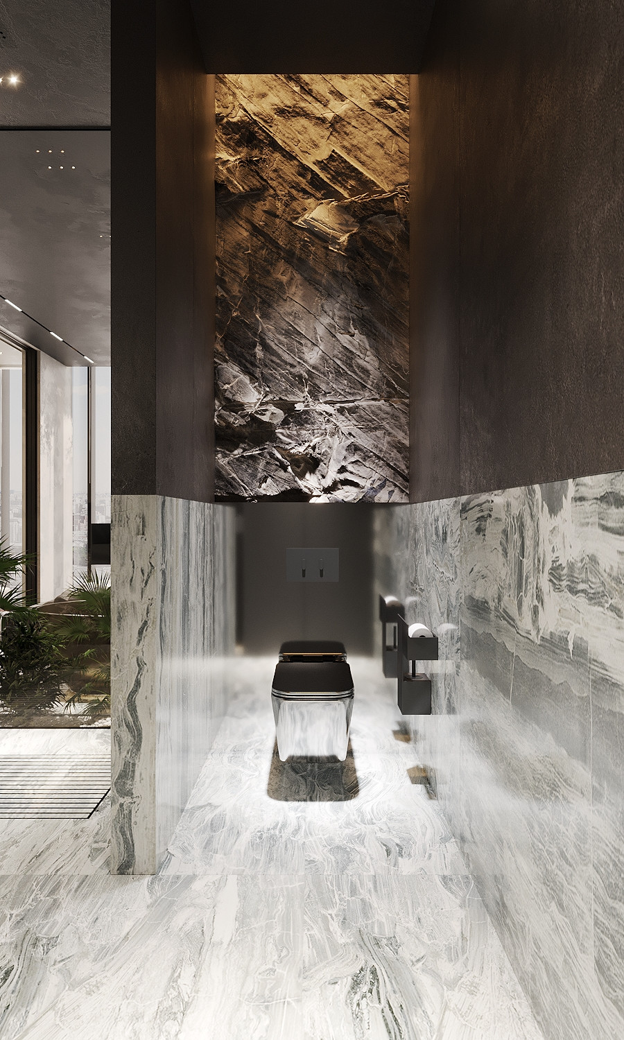 Квартира-студия в небоскребе.