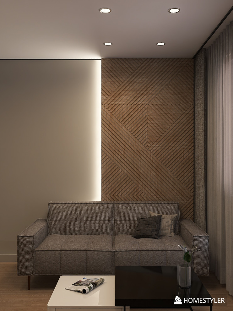 Проект 2-комнатной квартиры для молодого человека