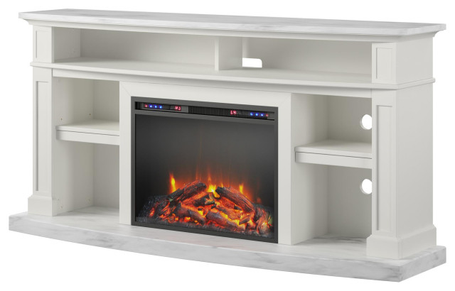 Limberry Fireplace TV Stand, 60" Transitional Entertainment Centers
