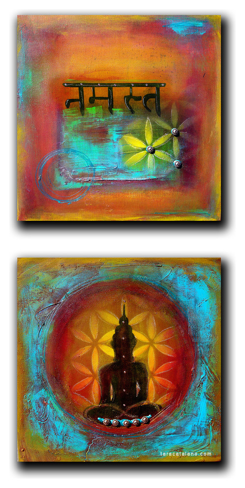 Abstract Paintings for Contemporary Eclectic Spaces - "Unity and Namaste"