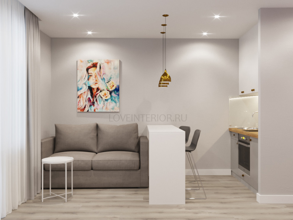 Квартира-студия для молодой девушки