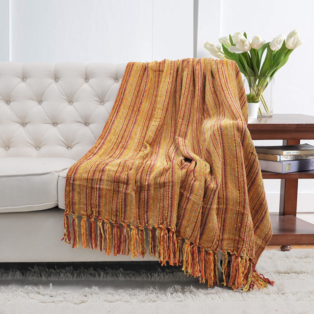Multi-Color Crystal Chenille Throw Blanket - Contemporary - Throws - by BNF  Home | Houzz