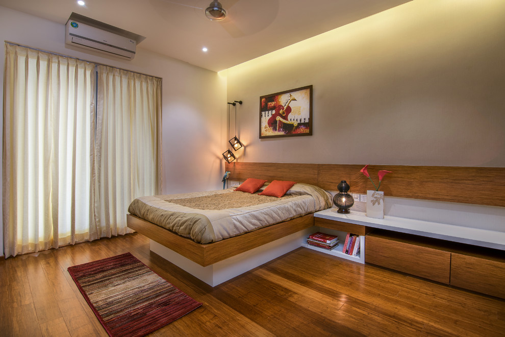 Design ideas for an eclectic bedroom in Bengaluru.