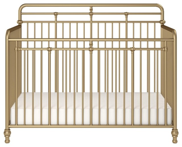 gold metal baby crib