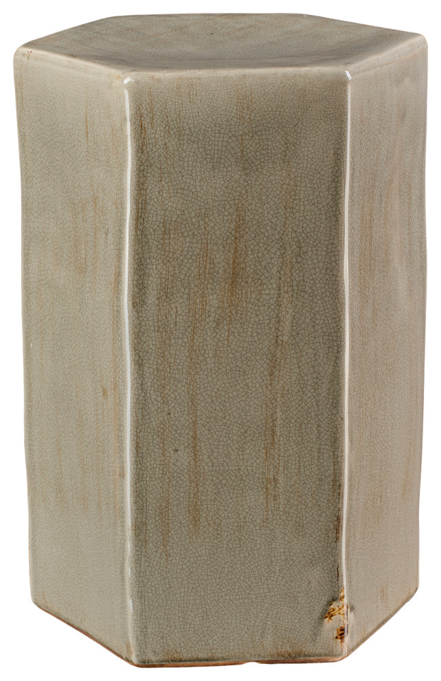 Porto Ceramic Indoor/Outdoor Side Table, Large Farmhouse Outdoor