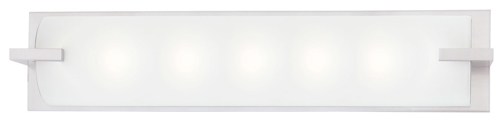 Bathroom Vanity 4-Light Bulb Fixture With Satin Nickel Finish, Xenon, 30", 160W