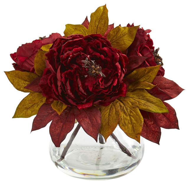 Peony Artificial Arrangement Modern Artificial Flower Arrangements