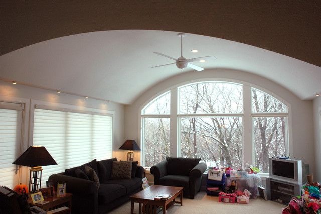 Family Room Addition Featuring Barrel Vaulted Ceilings
