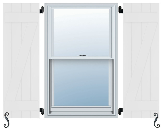 Atlantic Classic 2Batten With ZBar, Board and Batten Shutters, Set of
