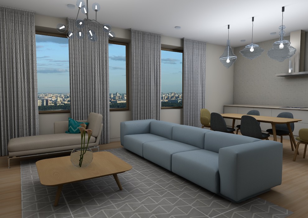 Зона гостинной столовой